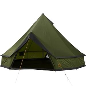 GRAND CANYON Zelt Indiana 8 Capulet Olive - großes Campingzelt für 8 Personen mit stabilen Konstruktion und wasserdichten Beschichtung