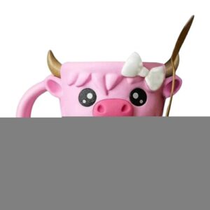 Highland Cow Sleeve, Pint-Halter für Desserts mit Antifreeze Griff für Outdoor-Movie-Nächte, Camping, Picknick, Familientrips und Partys