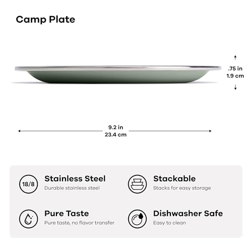 Hydro Flask Unisex Campingteller Outdoor Plate - Einheitsgröße, birchfarben, 18/8-Edelstahl