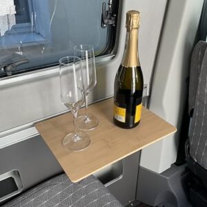 Kleiner Tisch für VW Grand California - 3D-gedruckte Halterung + Bambus-Tischplatte