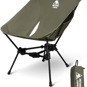 Ein campingstuhl mit einem Tragfähigkeit von 150 kg, der sich leicht faltet und mit zwei Seitentaschen für Outdoor-Aktivitäten ausgestattet ist.