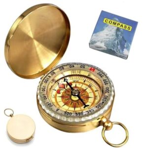 Portable Wasserdicht Kompass mit Leuchtziffern für Wandern, Camping und andere Outdoor-Aktivitäten