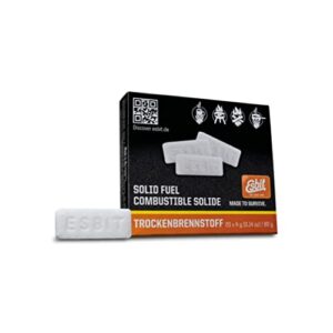 Relags Esbit 20x4 g, effektiver und sicherer Trockenbrennstoff für Camping-Ausrüstung, Brenndauer ca. 5 Minuten, hoher Brennwert, leicht und kompakt