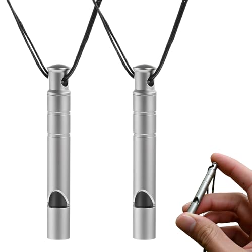 2 Stück Trillerpfeife für Notfälle, Whistle mit 120 dB hoher Lautstärke, geeignet für Outdoor-Camping, Überleben und andere Notfälle