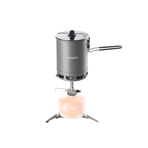 Ultraleichtes Camping Kochset für Outdoor-Abenteuer, Aluminiumtopf mit Tritan-Deckel und Greenpeak Gaskocher