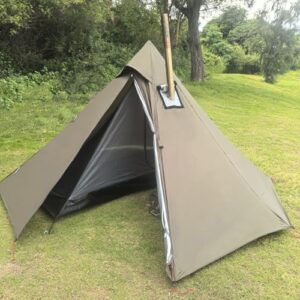 Ergonomische und ultralichte Hot Tent für Einzelpersonen, mit integriertem Stove Jack und Windventil - ideal für Outdoor-Camping in 4 Jahreszeiten.