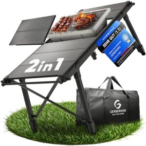 Kompakter Klapptisch mit Grill für Outdoor oder Picknick