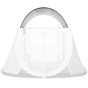 AeroMoov Instant-Reisebett mit UV50+ Sonnenblende, ideal für Familien unterwegs, 112 x 60 x 25 cm, Weiß