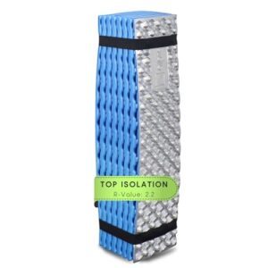 Alpteq Schlafplatz Isomatte faltbar, IXPE Thermomatte & Schlafmatte für Camping und Wandern, ultraleicht und wasserdicht.