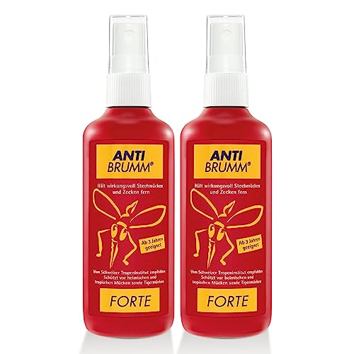 Anti Brumm Forte Pumpspray, 2 x 150 ml: Insekten-Repellent für effektiven Schutz gegen Mücken und Zecken, Mückenspray mit DEET