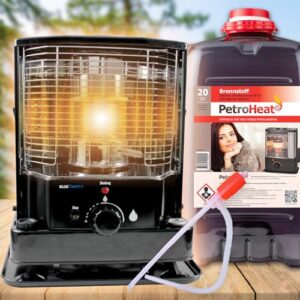 Portable Petroleumofen Heizung ZT-85 mit Handpumpe und 20 L Petroleumkanister für Camping und Notstrom - unabhängig von der Stromversorgung