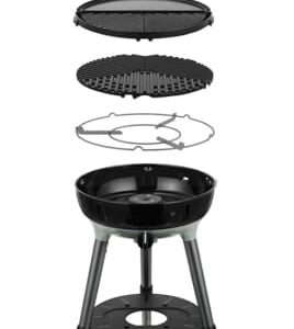 Ein leistungsstarkes Gasbarbecue mit modernem Design und robustem Stahlbau, perfekt für Camping- und Picknick-Ausflüge geeignet.