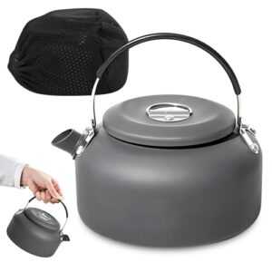 Camping Wasserkocher 1,4 L, robuste Konstruktion aus Aluminiumlegierung, isolierter Griff für sichere Bedienung, ideal für Camping, Wandern und Picknick
