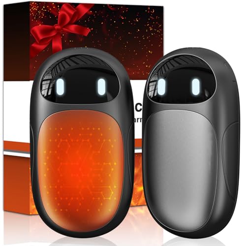 Elektrische Handwärmer mit LED-Display und drei Heizstufen, für Männer, Frauen und Kinder geeignet, klein, wiederverwendbar und aufladbar