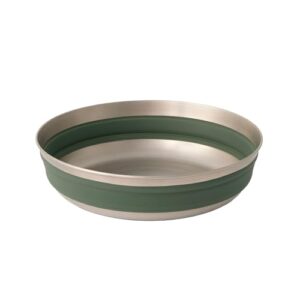 Stainless Steel Collapsible Bowl Large, grüne Falt-Schüssel von Detour, fahrzeugbasiertes Abenteuer und Überlandung geeignet, BPA-frei und EU-zertifiziert