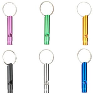 6 Stück Sportpfeife Notfallpfeife mit Schlüsselanhänger für Outdoor-Aktivitäten wie Wandern, Camping und Bergsteigen