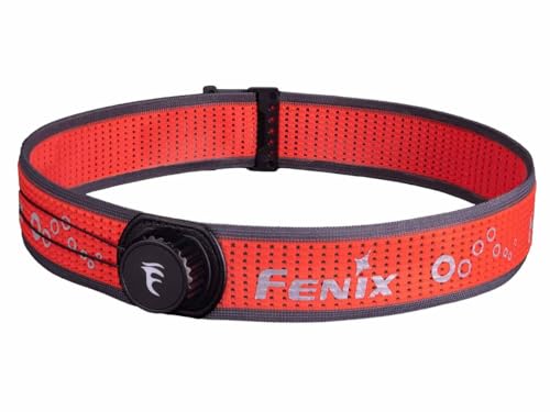 Stirnlampen-Stirnband von Fenix AFH-05 SPORT, atmungsaktives Nylonmaterial, reflektierender Fenix-Logo, Befestigungssystem mit Zifferblatt, geeignet für verschiedene Stirnlampen-Sport-Bänder