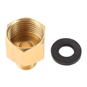 LPG Gas Adapter, Hicello 1 Stück Kupfer Verbinder für Gaskocher, Hockerkocher und Campingkocher mit rechtem Innengewinde 1/2" (18,7mm) auf linkes Außengewinde 1/4"