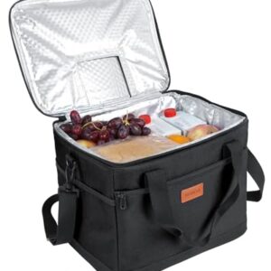 Kollea Kühltasche mit großem Fassungsvermögen von 30L, Isolierte Box für warmes und kaltes Essen, Tragbar und praktisch, Ideal für Reisen, Camping, Grillen und Lebensmitteltransport