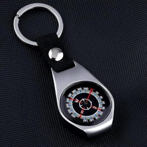 Wasserdichter Taschenkompass für Outdoor, Camping & Abenteuer - Kompass Wegweiser-Schlüsselanhänger aus Aluminium