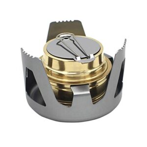 Campingkocher mit Spiritusbrenner, ideal für Camping und Outdoor-Aktivitäten, Grau