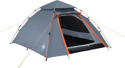 Pop-up Zelt, 3 Personen, Camping, Festival, robust, grau