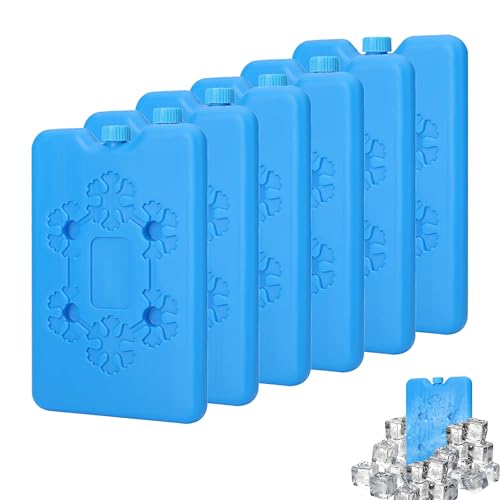 Kühlakkus für Kühltasche, 6 Stück Wiederverwendbarer Ultradünner Kühlakkus mit je 200ml, für lange Haltbarkeit und Wiederverwendung geeignet