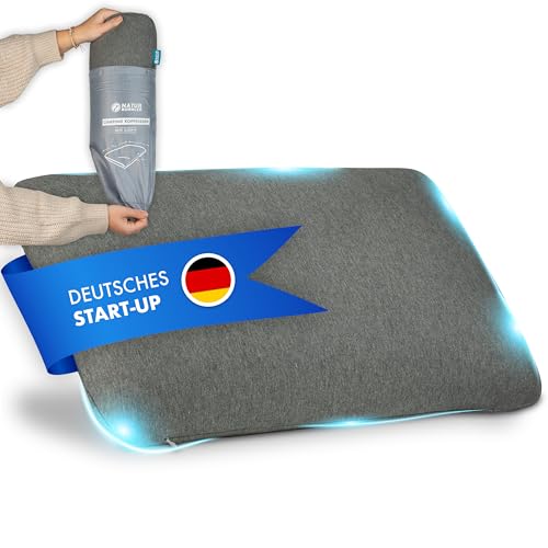 Das Memory Foam Reisekissen von NATURBUMMLER - ein komfortables und atmungsaktives Kissen für Camping, Zelten, Outdoor & Urlaub