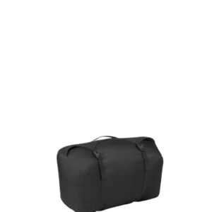 Osprey StraightJacket CompSack 12L in schwarz, mit komprimierbarer Nylonflügel und Schnallen, ideal für optimiertes Packen und Organisation während der Reise.