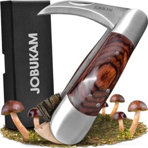 Pilzmesser mit Bürste 19,3cm im ausgeklappten Zustand. Hochwertiges Pilzmesser aus Edelstahl mit klappbarer Bürste.