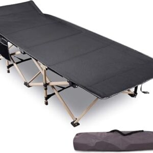 Klappbares Campingbett mit hoher Tragkraft, ideal für Zelten und Reisen