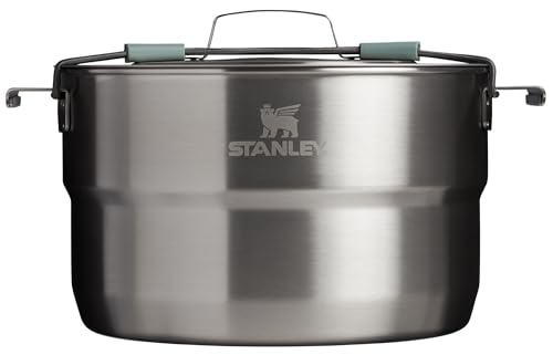 Stanley Wildfare Core 26-teiliges Edelstahl-Kochset mit 4 qt Topf und Deckel, Klapp- und Verriegelungsgriff, ideal für Campingküche und Outdoor-Kochen