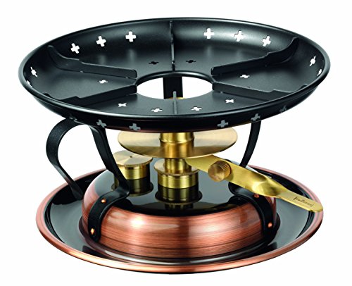 Stöckli Raqulette Classic Dochtenbrennerrechaud Kupfer brüniert - ein klassischer Dochtenbrennerrechaud mit robuster Kupferbeschichtung und exzellenter Verarbeitung für eine wundervolle Rauchatmosphäre bei jedem Gebrauch