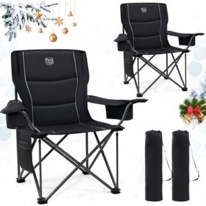 Campingstuhl mit 63 cm Sitzbreite, höchstem Komfort und robuster Materialien für Camping, Garten und Outdoor-Aktivitäten