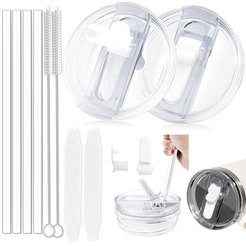 Abnehmbarer Stanley Cup Deckel, 2er Set, leicht zu reinigen, auslaufsicher, anti-schimmel, staubdicht, wiederverwendbarer Ersatzdeckel für Stanley Cup