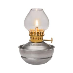Retro silberne Petroleum Lampe mit Kerosin für Notbeleuchtung, Indoor, Haus, Garten, Camping