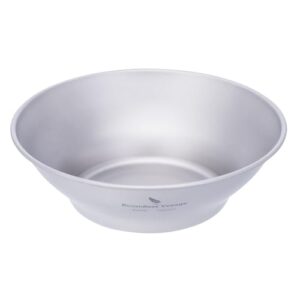 Titan-Teller und Utensilien für Camping, Titan-Geschirr Outdoor Bowl, Camping-Equipment, Reise-Zubehör, Geschenk-Idee für Freunde oder Familie