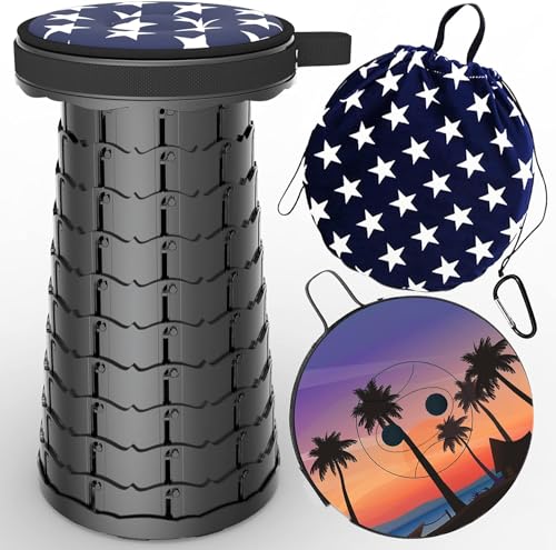 Ergonomischer und bequemer Tragbarer Klapphocker für Innen- und Außenbereich, Camping, Angeln, BBQ und Outdoor-Aktivitäten