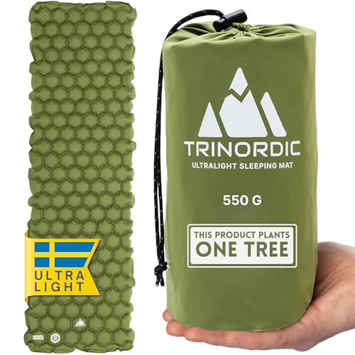 Ultraleichte Aufblasbare Isomatte von Trinordic, ideal für Wandern und Bikepacking