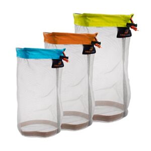 Ultraleichtes Mesh Stuff Sack Kordelzug für Outdoor-Aktivitäten, Multifilament-Nylon-Mesh, atmungsaktiv und leicht, ideal für Camping, Wandern oder Fahrradfahren, verschiedene Farben zur besseren Sichtbarkeit