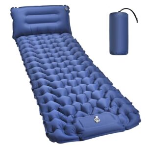 Isomatte für Camping und Outdoor-Aktivitäten, Amtake Isomatte 10CM hoch Luftmatratze, Aufblasbar, Ultraleicht, Wasserdichtes Schlafmatte für Outdoor, Wandern, Strand