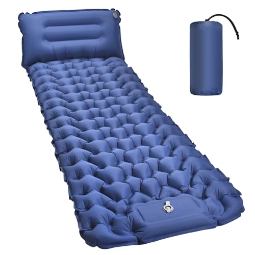 Isomatte für Camping und Outdoor-Aktivitäten, Amtake Isomatte 10CM hoch Luftmatratze, Aufblasbar, Ultraleicht, Wasserdichtes Schlafmatte für Outdoor, Wandern, Strand