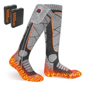 Beheizbare Socken mit 3 Heizstufen, wiederaufladbarem Akku und atmungsaktivem Material für Damen und Herren zum Schutz vor Kälte beim Outdoor-Sport oder im Winter