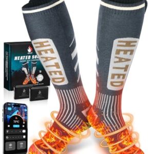 Beheizbare Socken für Winteraktivitäten, APP-gesteuerte Heizfläche, geeignet zum Skifahren, Outdoor-Touren, Camping und Motorradfahren