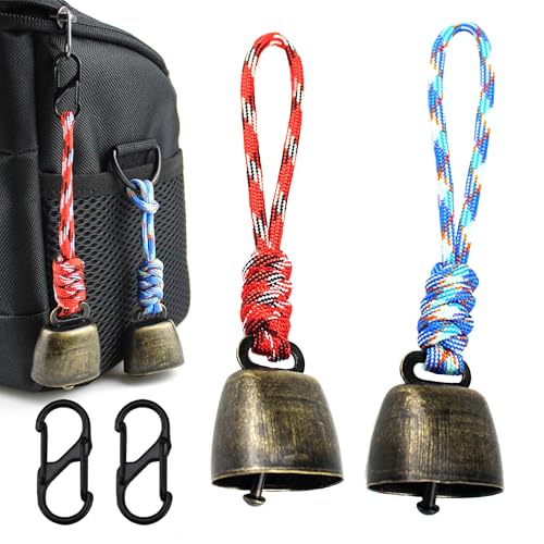 Bärenglocken, Anti Bär Glocken, Metall Vintage Mini Kuhglocke für Outdoor-Wanderungen und Rucksack-Anhänger