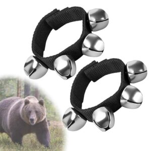 Tragbare Bärenglocke für Sicherheit und Warnung bei Wanderungen, Outdoor-Aktivitäten und Tierhaltung - 2 Stück Anti Bär Glocken mit Klettverschluss