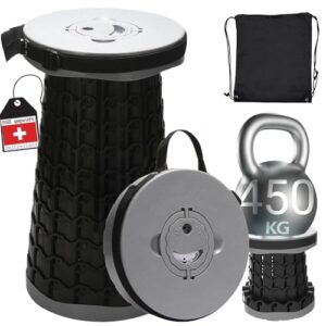 Tragbarer Mini Teleskop-Klapphocker für Outdoor-Aktivitäten, 450 kg belastbar, leicht und zusammenklappbar