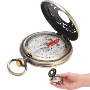 Robuster Kompass aus Messing für Outdoor-Navigation und Abenteuer, wasserdicht und präzise.