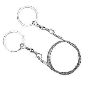 Drahtsäge Edelstahl Feld Überleben Drahtsäge, 75 cm tragbare Taschen-Drahtsäge für Outdoor-Aktivitäten wie Camping und Wandern