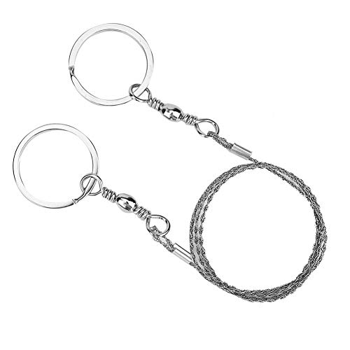 Drahtsäge Edelstahl Feld Überleben Drahtsäge, 75 cm tragbare Taschen-Drahtsäge für Outdoor-Aktivitäten wie Camping und Wandern